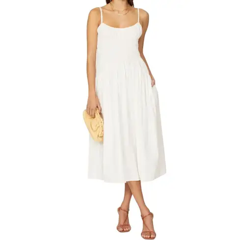 Ciao Lucia Volta Midi Dress in White, Size S White