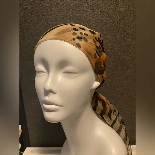 Vintage Leopard Neck Scarf / Headscarf