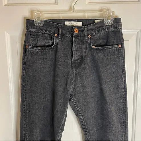 Billy Reid Black Straight Cut Straight Leg Button Fly Jeans Size 26 retro - Image 3