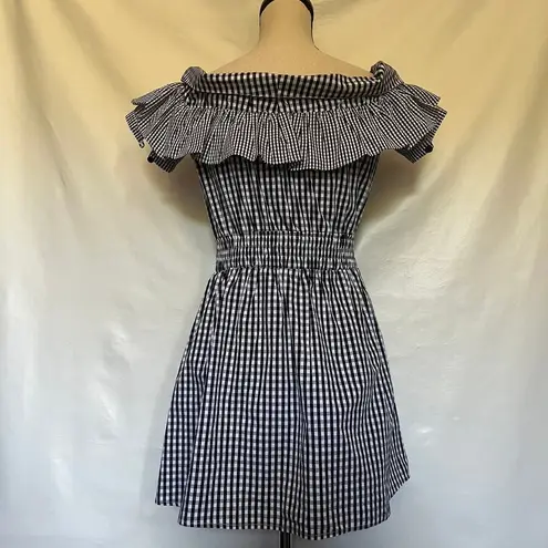 Her Entire Name Says Grace Gingham Dress Sz Ruffle Cottagecore Retro Feminine Black