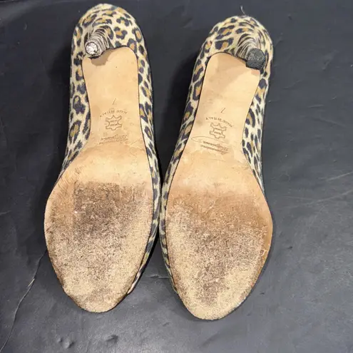 BUTTER Preppy Designer Y2K Style Cheetah Print Suede Pumps Sz 7
