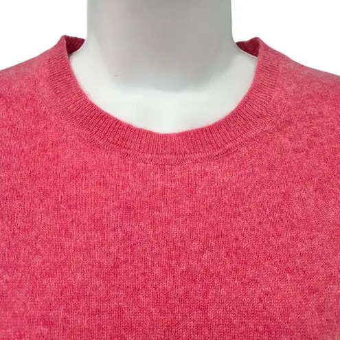 Tahari  Raspberry Pink Red 2-Ply Cashmere Crew Neck Pullover Sweater size S