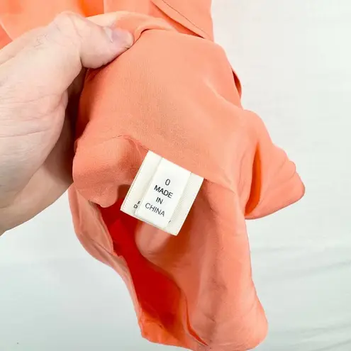 Rebecca Minkoff  Dress Women’s Size 0 Mini 100% Silk Coral Short Sleeve Fitted