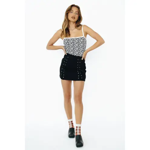 Verge Girl Lace Up Mini Skirt