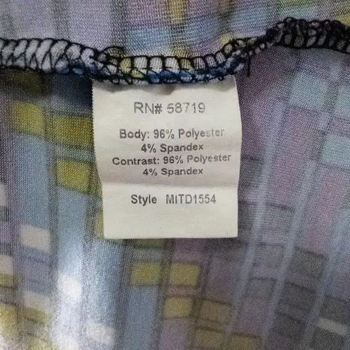 Notations Midi A-Line Dress Womens Medium Geometric Sleeveless Business Casual