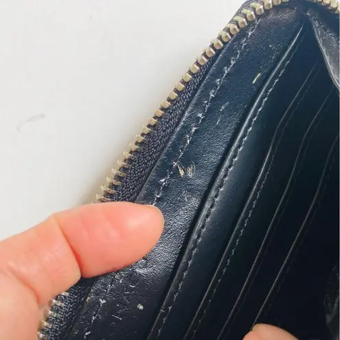 Club Monaco zip around calf hair leather wallet NEW