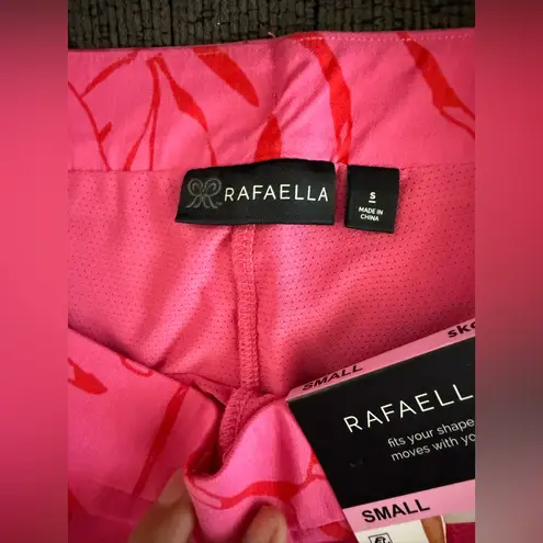 Rafaella Skort Women’s Size Small Floral Carmine Rose Pockets Stretch NWT