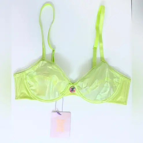 Savagexfenty NWT Savage x Fenty X-Ray Vision Unlined Demi Bra - Space Age Foil - 36B