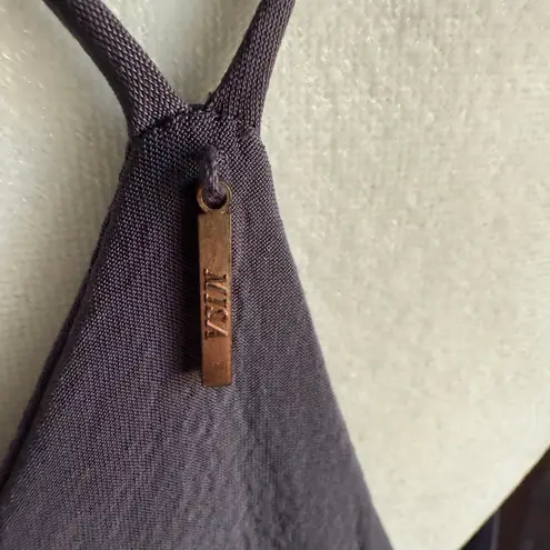 MISA Los Angeles | Dark Gray Domino Draped Knot front Cocktail Dress | Medium