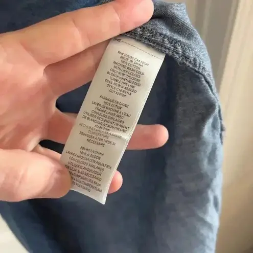 Equipment 820  Denim Button Up Shirt Dress Size XS