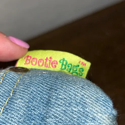 Bootie Bags Owl Denim Print Bead Mini Bag