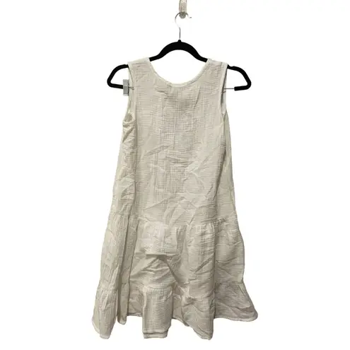 J. Valdi Ruffled Dress Swim Cover Up‎ Size Small New with Tags White