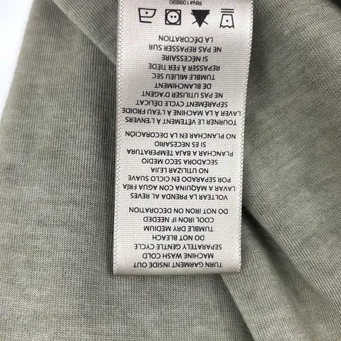 Seven7 Short-Sleeved V-Neck Crisscross High-Low Tee Women’s Size XL in Green