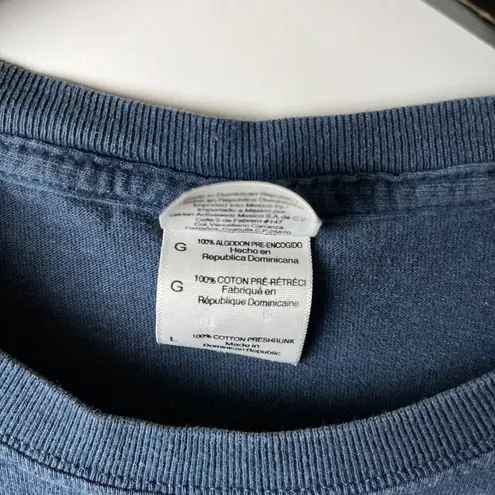 Vintage Y2K My Indian Name Beer Tee T Shirt Blue Large L Statement Humor Graphic