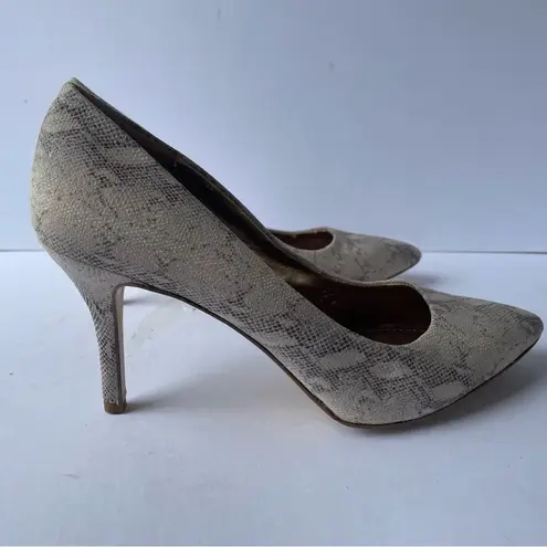 BCBG Paris Snake Print Pointed Toe Heels | Women’s 8.5 Stilettos
