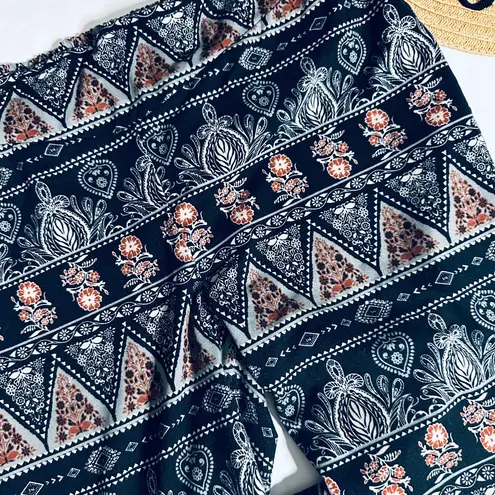 About A Girl Bohemian Printed Flare Wide Leg Soft Pants