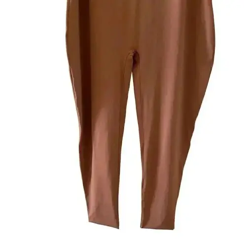 SKIMS All-In-One Mock Neck Sleeveless Zipper Back Closure Caramel SZ 4X #1474