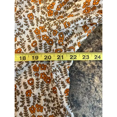 Daughters of India NEW Binita Mini Dress Apricot Color Size Large Orange White