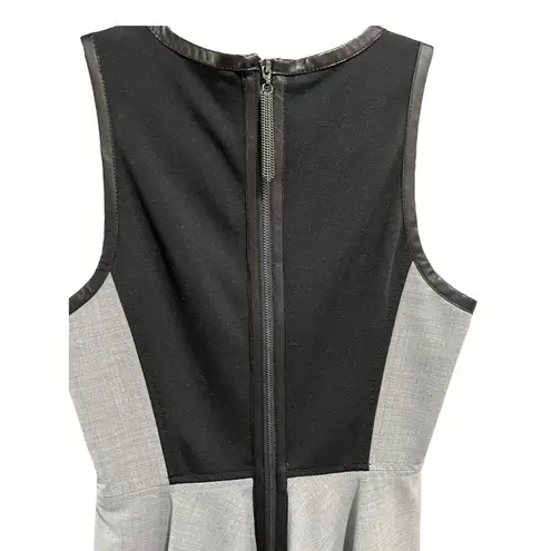 Rebecca Taylor Revolve Fit & Flare Leather Trim Mini Dress Size 2 $350 Stretch