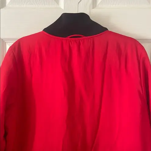 Mycra Pac Reversible Rain Trench Coat Removable Hood Travel M / L Black And Red Size L