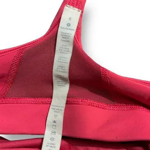 Lululemon  Flow Y Bra IV in Pink Boom Juice Sz. 6