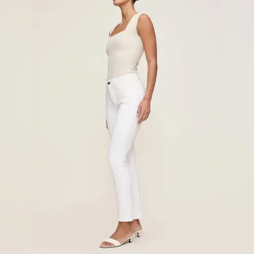 DL1961 NWT $209 Mara Straight Mid Rise Instasculpt Ankle Jeans White SZ-30
