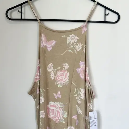 BP NWT  by Nordstrom Sleeveless Knit Dress in Beige Anna Floral - Size: Large