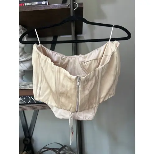Bardot Eva Bustier Satin Corset Top Champagne Womens Size 8