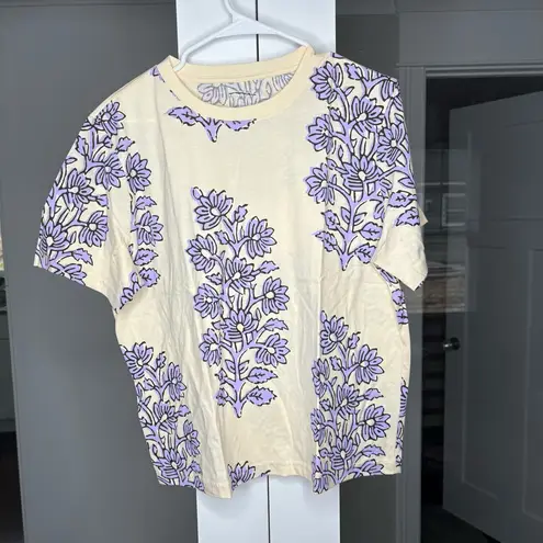 J.Crew NWT  Broken-in Jersey T-shirt Blooming Lilac Block Print