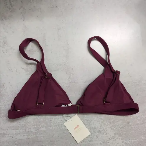ANDIE Caicos Top Plum Swimwear Bathing Suit Triangle Adjustable Size L New