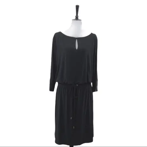 Emma & Michelle Emma & Michele Women's Dress Drawstring Waist Keyhole Neck Black NEW Size 2X - Image 4