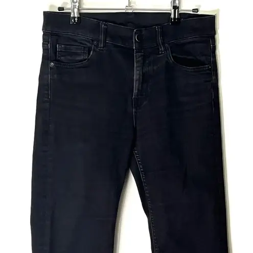 ALLSAINTS Heidi Jeans Women’s Size 29 Black Cropped Flare Raw Hem Mid Rise