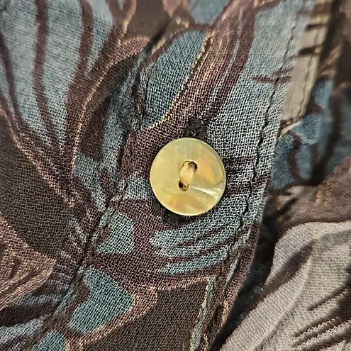 Chan Luu ππ Eloise Maxi Dress ~ Black & Blue Abstract Floral Print XS