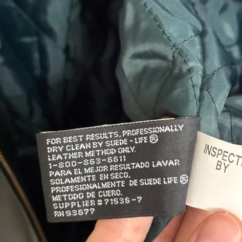 Jacqueline Ferrar Vintage Jaqueline Ferrar Genuine Leather Dark Green Heavy Long Coat - Size L