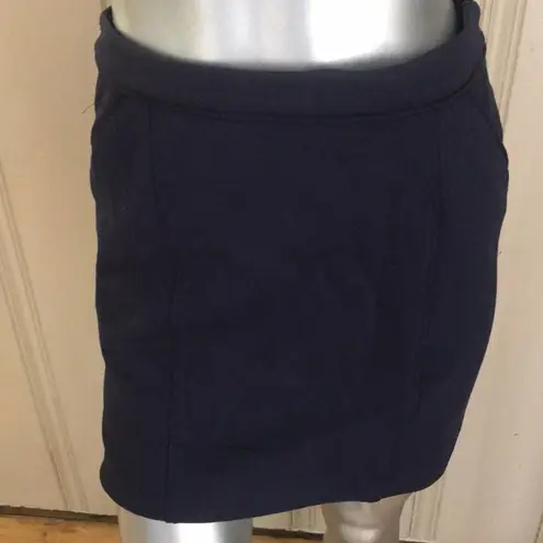 Boden Blue Lined Mini Skirt with Pockets Women's Size 6