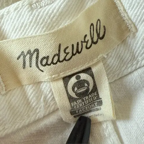 Madewell  The Mom Jean Short White High Waisted Relaxed size 27