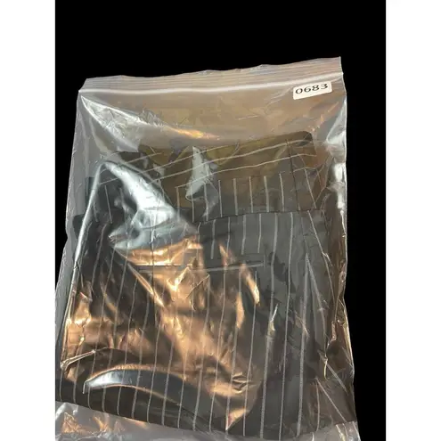Stooshy Black White Pin Stripe Flare Career Dressy Size 7 Pants NWT
