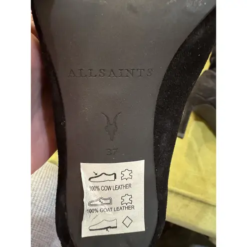 AllSaints Orlana Pointed Toe Boot in Black Suede Women's Size 7 New Without Box