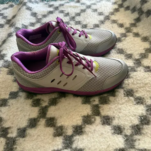 Vionic Venture Sneakers Women’s 9.5 Gray Purple Mesh Orthotic Comfort Shoes