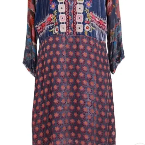 Johnny Was Vember velvet burnout dress NWT