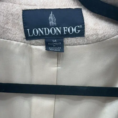 London Fog Wool Coat 14 Oatmeal Minimalist
