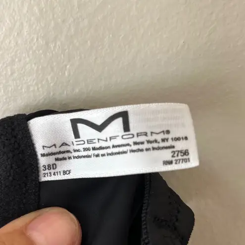 Maidenform Sz 38D Tummy Shaping Bikini Black Bodysuit Lift Body Shaper Stretch