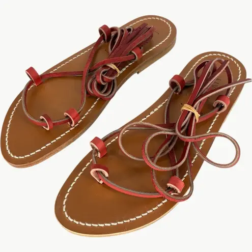 NIB DÔEN & K.Jacques Bikini Sandal | Sz 40 (9) | Rouge Vachetta Brown