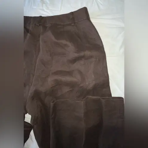 Vintage Lauren by Ralph Lauren Chocolate Brown 100% Linen Wide