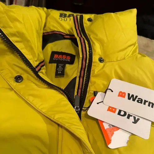 BASS Discovery Puffer Jacket, 2 Sided Zipper / Lined Pockets Size XL New w/ Tag Yellow