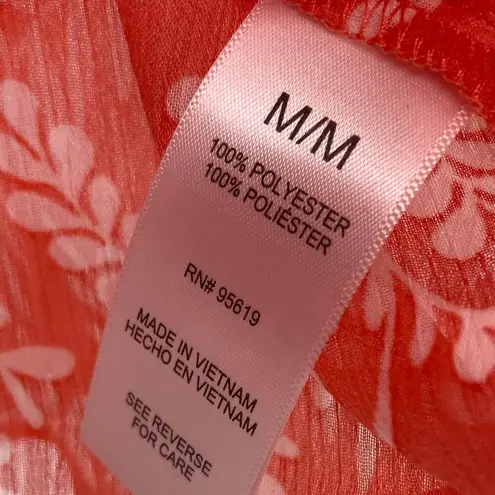 NEW CHRISTINA B Floral Double Layered Sleeveless Blouse Pink White Size Medium