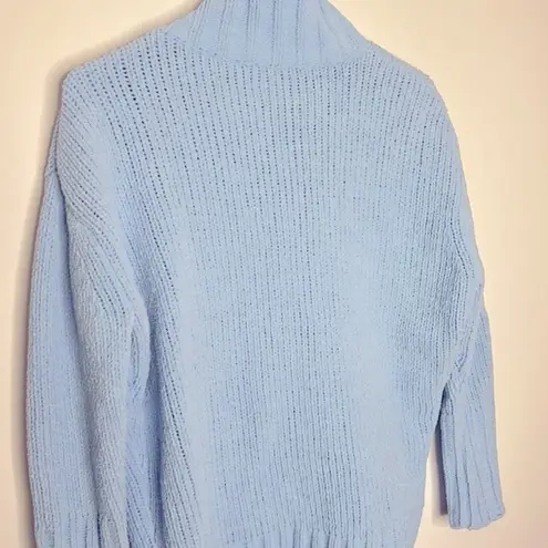 Philosophy Baby Blue Plush Soft Mock Neck Sweater