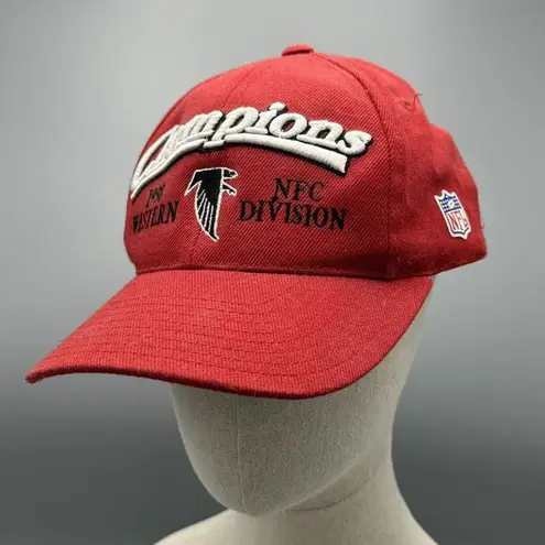 NFL Atl Falcons 1998 NFC Western Division Champions Red Baseball Hat Adjustable Size 0