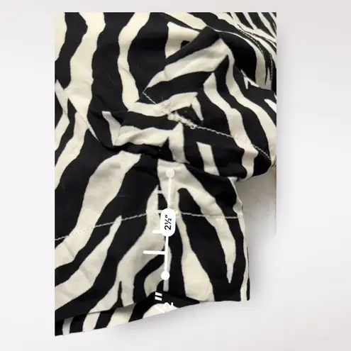 ViX Paula Hermanny Fiorella Black Nora Mini Romper Zebra Print NWOT Size M Size M