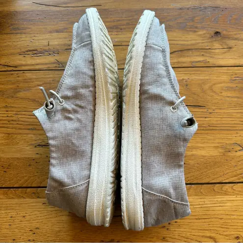 Hey Dude Womens 10 Wendy Chambray Beige Slip on Shoes